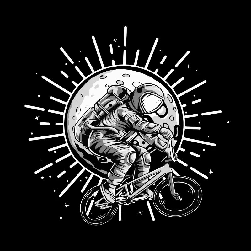 Astronaut auf BMX