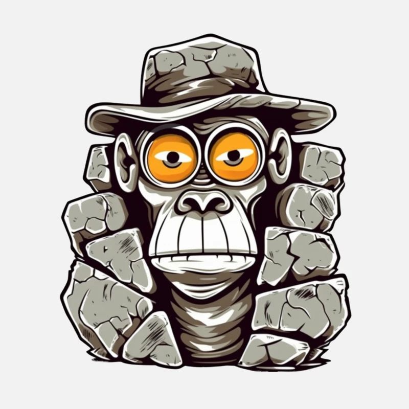 Conception de t-shirt singe de l’âge de pierre
