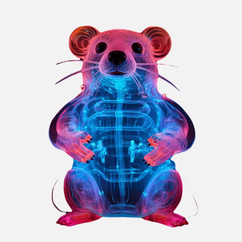 Neon-Leuchtender Ratten-Design