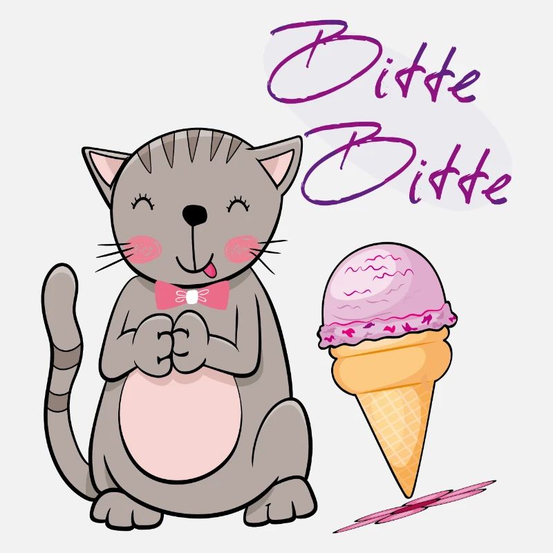 Cat with ice cream cone
