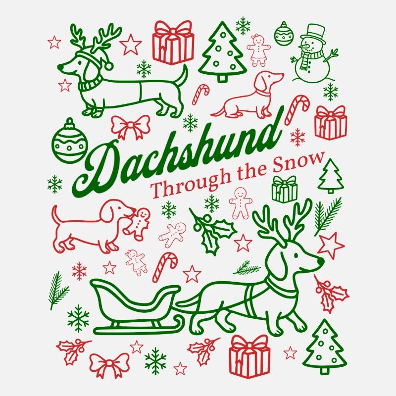 Dachshund Through the Snow Festive
