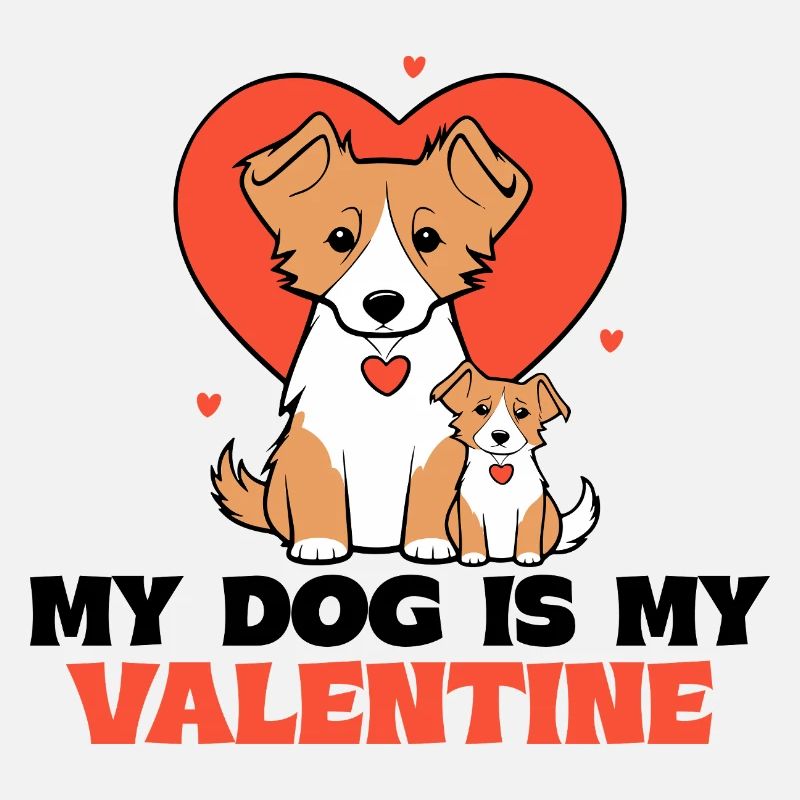 Valentins-Hundepaar mit Herz