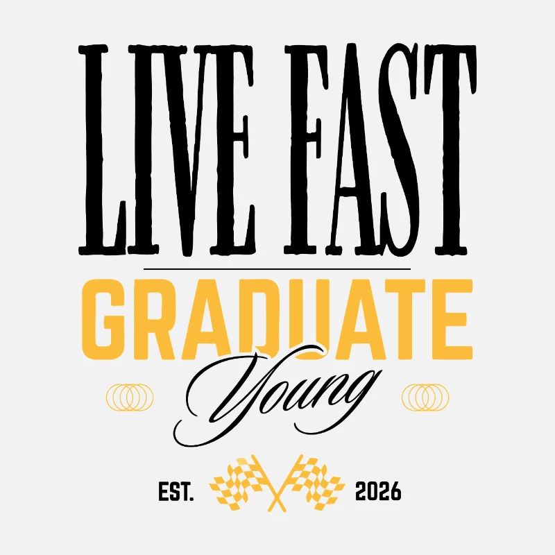 Graduation Ceremony Yellow Typography