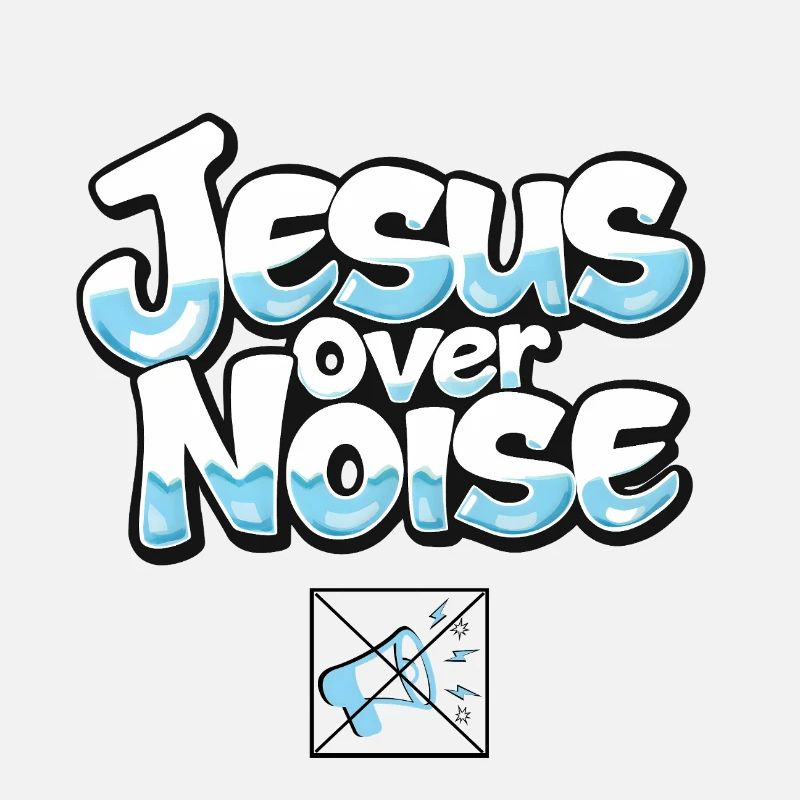 Jésus sur le bruit Typographie audacieuse
