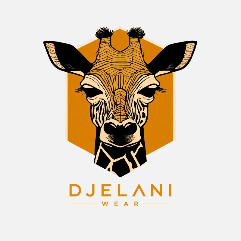 Geometric Giraffe in Ochre