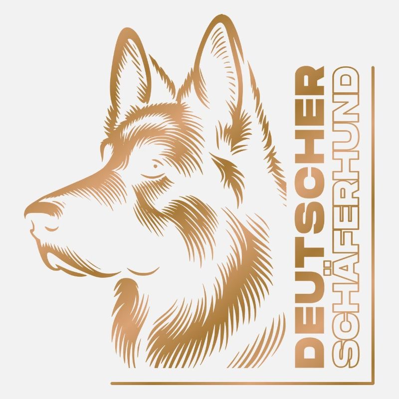 deutscher Schäferhund Zeichnung Kopf Portrait