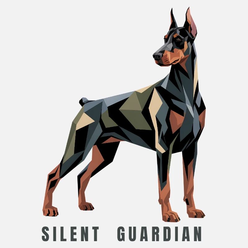 Geometrischer Dobermann – Stiller Wächter – Minimalist