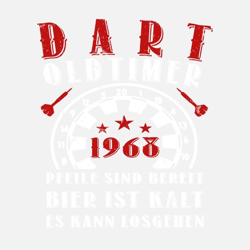 Dart Oldtimer 1968 Geburtstag Darten Dartspieler