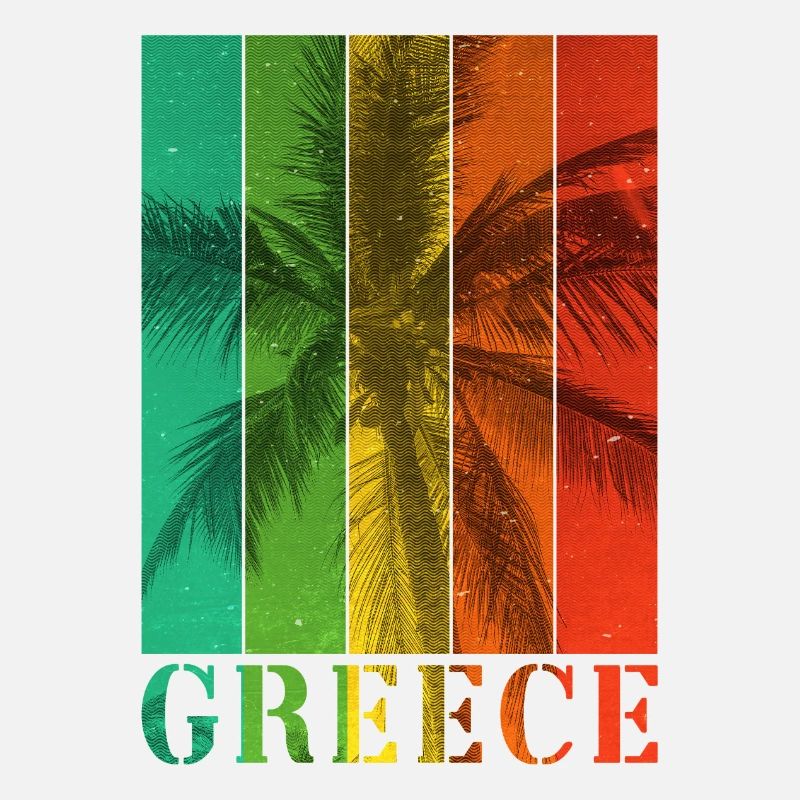 Grèce Été Palmiers Plage Mer Vacances