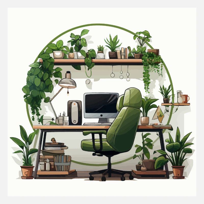 Grünes Büro