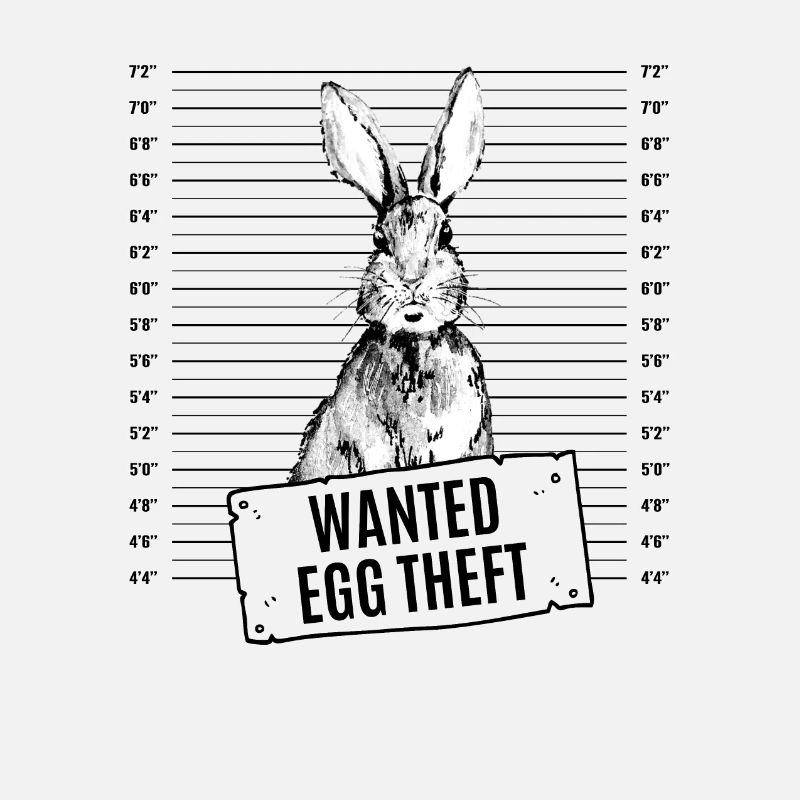 Easter Mugshot Rabbit wanted Police Easter
