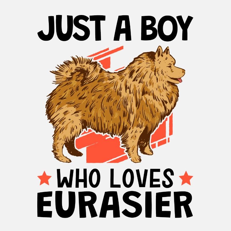 Nur eine Junge der Eurasier liebt Eurasian Dog
