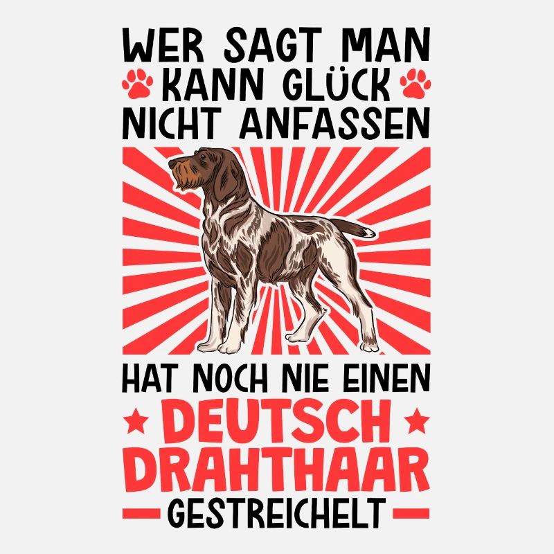 Deutsch Drahthaar Glück anfassen Jagdhund