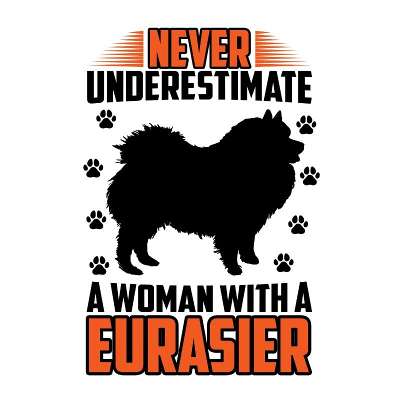 Femme avec Eurasier Spitz Eurasier Eurasier
