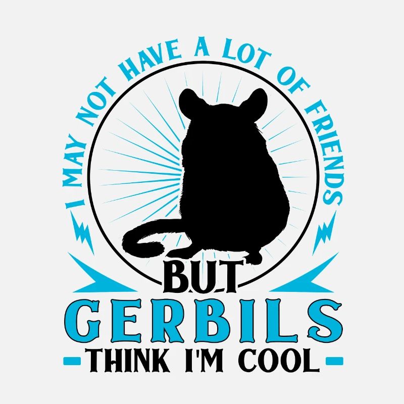 Gerbil denkt ich bin cool Nagetier Rennmaus