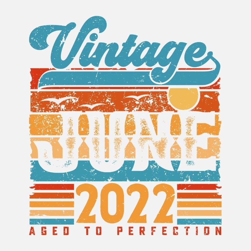 Juni 2022, Vintage-Jubiläumsgeschenk Juni 2022.