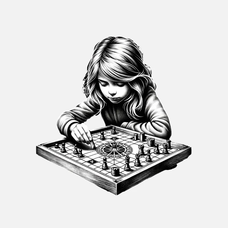 Mädchen, das Brettspiele liebt