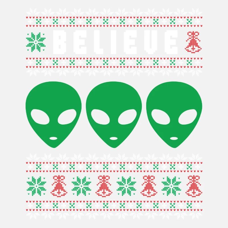 Lustige Weihnachten Alien Hässlicher Weihnachtspullover