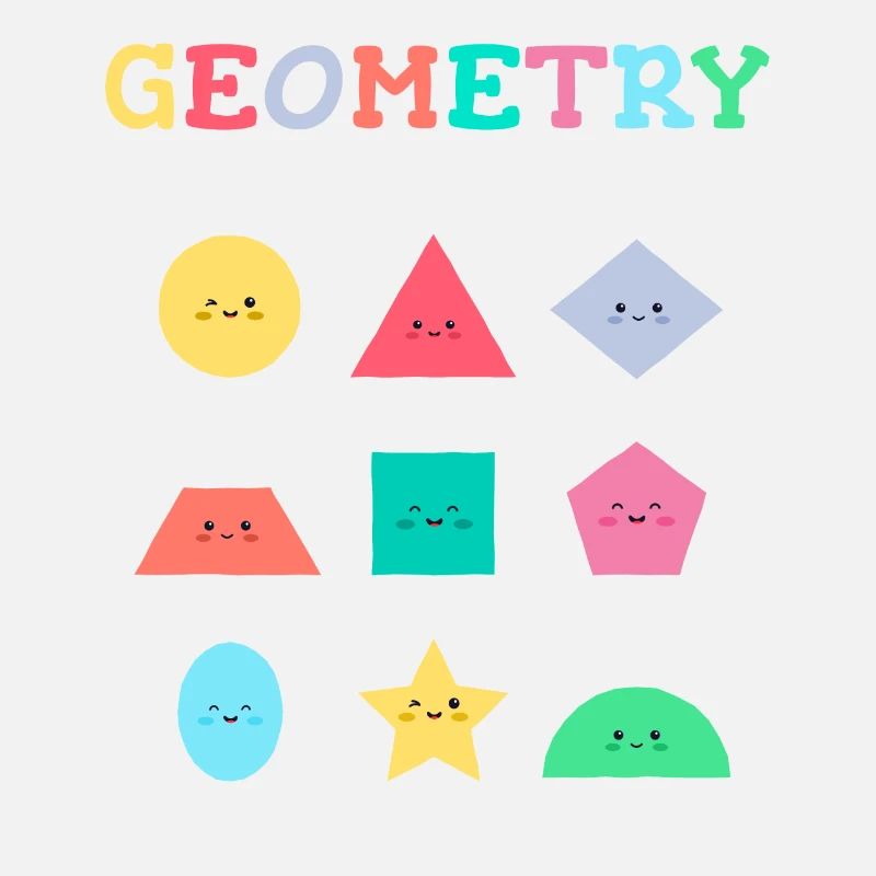 Formes géométriques avec des dictons positifs