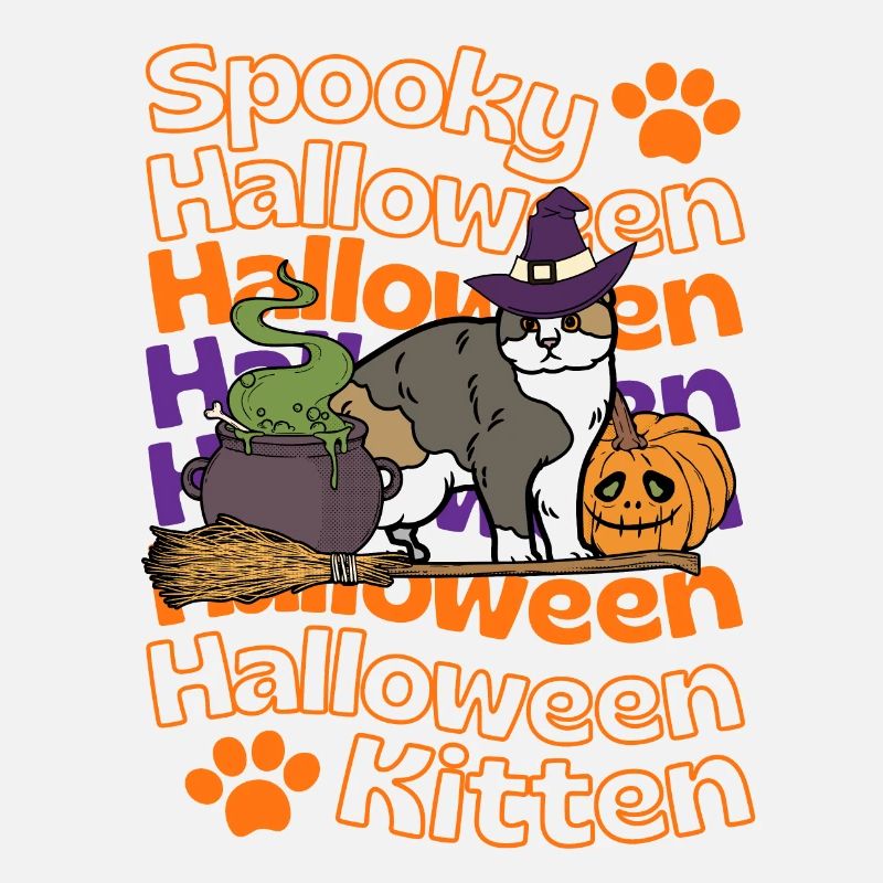 Scottish Folding Ear Cat Spooky Halloween Cat