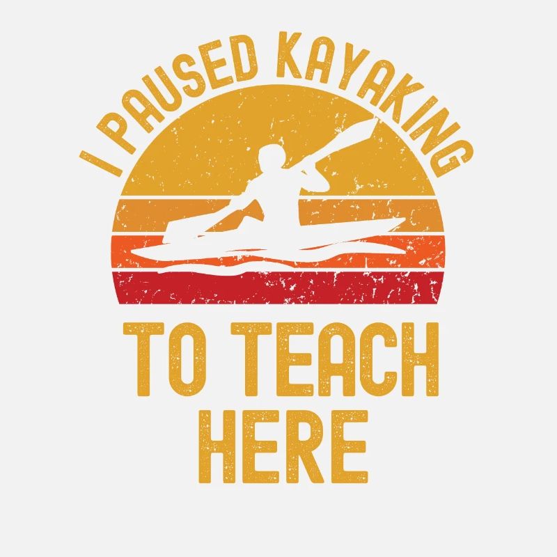 Kayak and instructor retro vintage