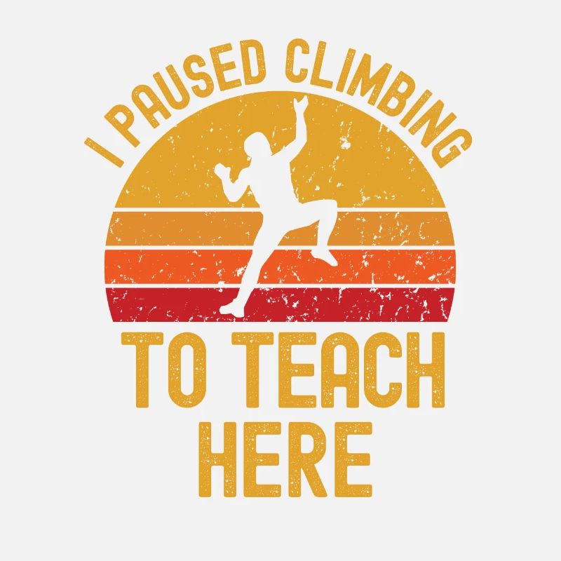 Climbing and instructor retro vintage