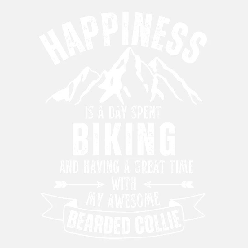Cycling and Bearded-Collie