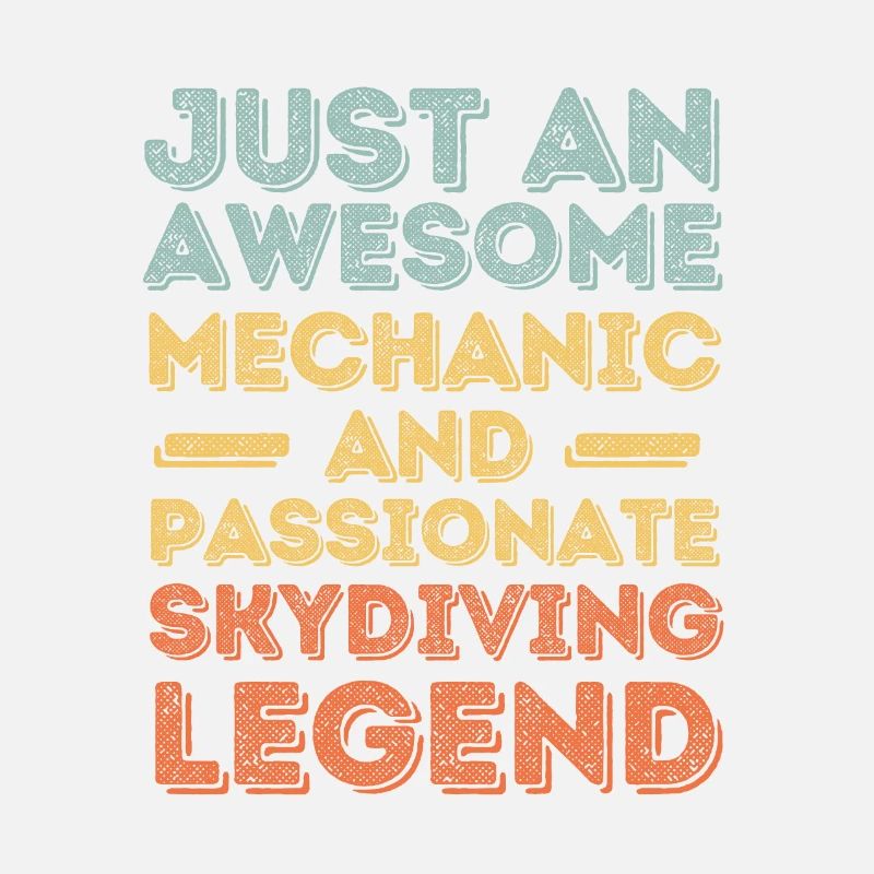 Mechanic skydiving retro
