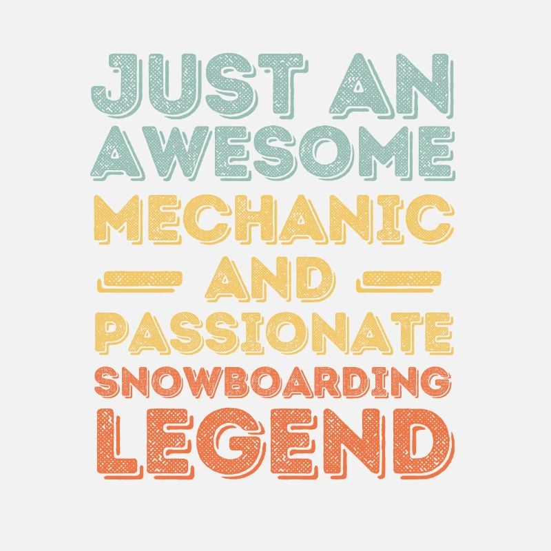 Mechanic snowboarding retro