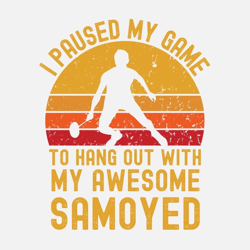 Badminton und Samojede