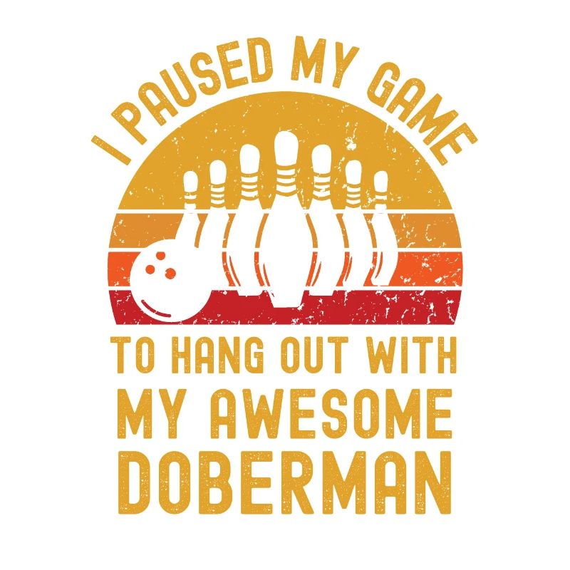 Bowling und Dobermann