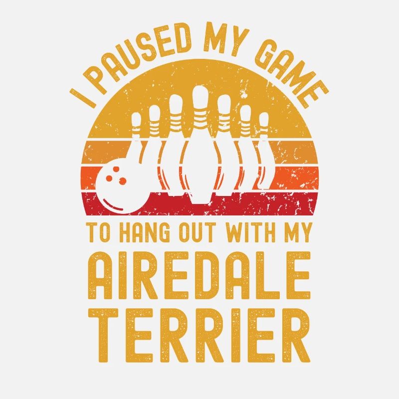 Bowling und Airedale-Terrier