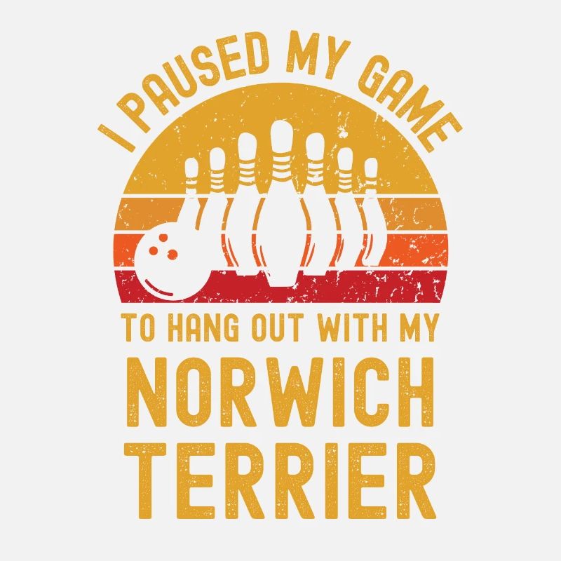Bowling und Norwich-Terrier