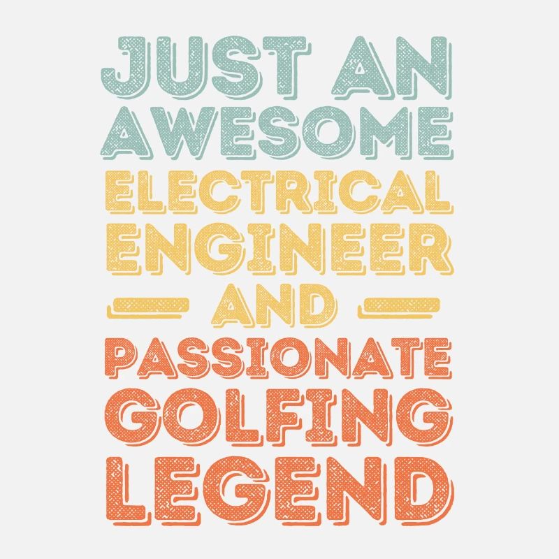 Electrical engineer golfing retro