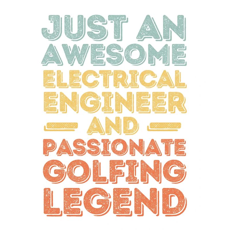 Electrical engineer golfing retro