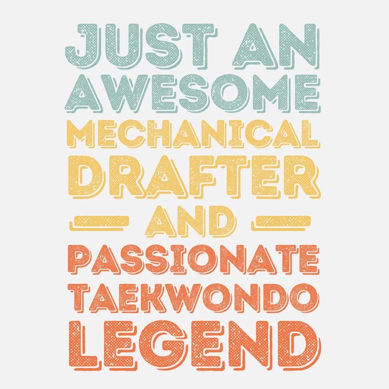 Technischer-Zeichner Taekwondo retro