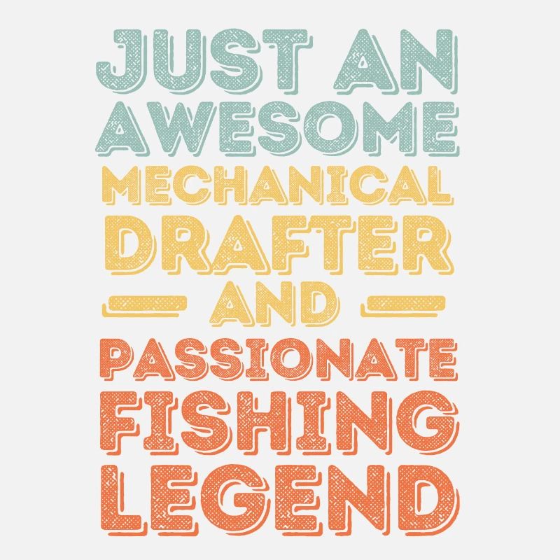 Technical draughtsman fishing retro