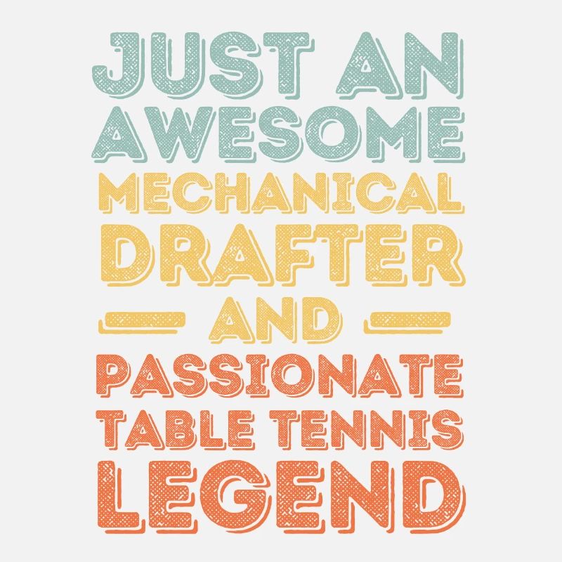 Dessinateur technique tennis de table rétro