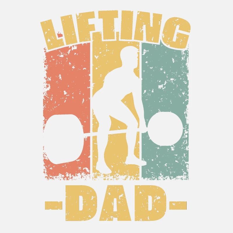 Weightlifting dad retro