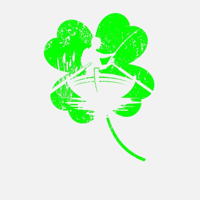 Fishing St. Patrick's day shamrock