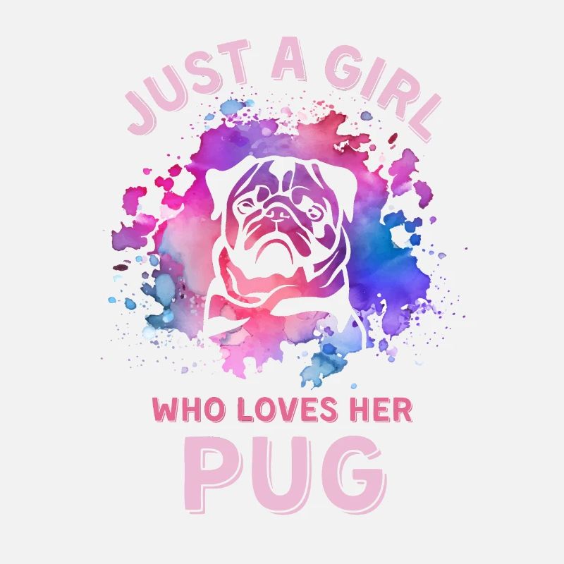Nur ein Mädchen, das ihren Mops liebt