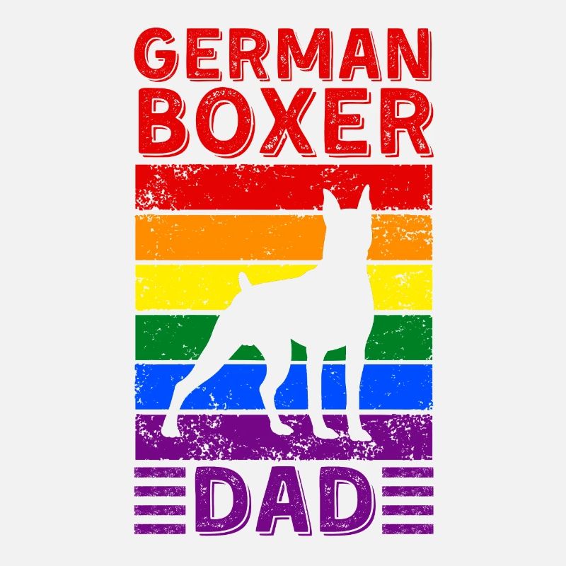 Deutscher Boxer Papa LGBTQ Regenbogenflagge