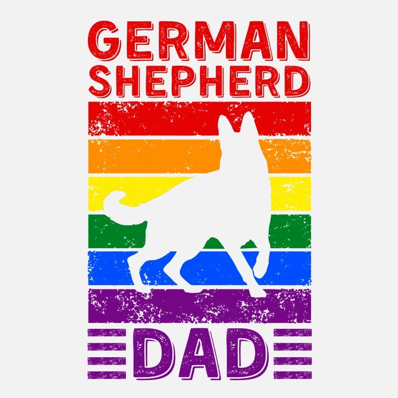 Deutscher Schäferhund Papa LGBTQ Regenbogenflagge