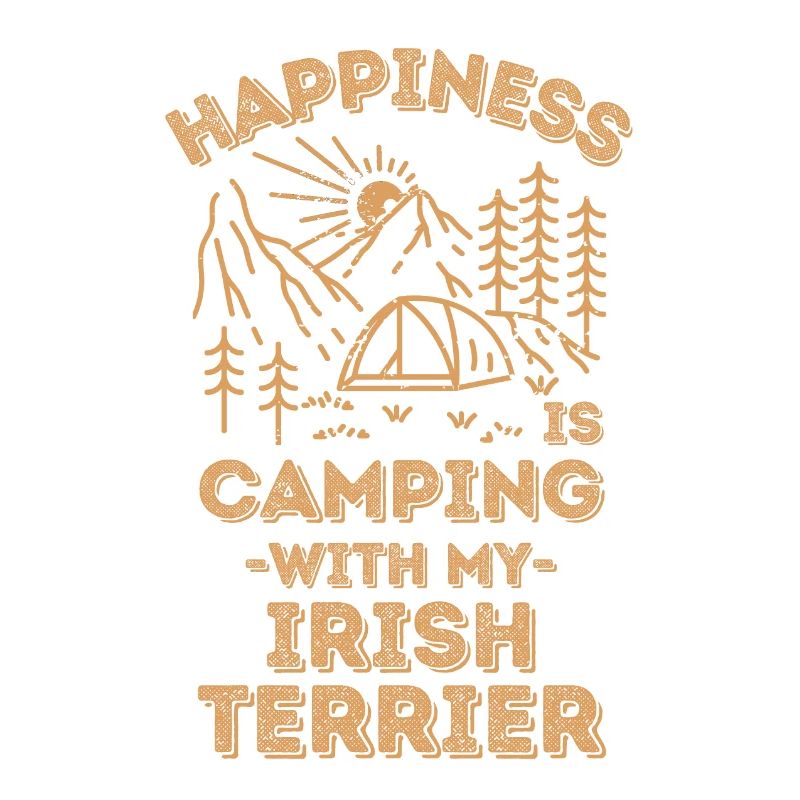 Camping avec irish-terrier