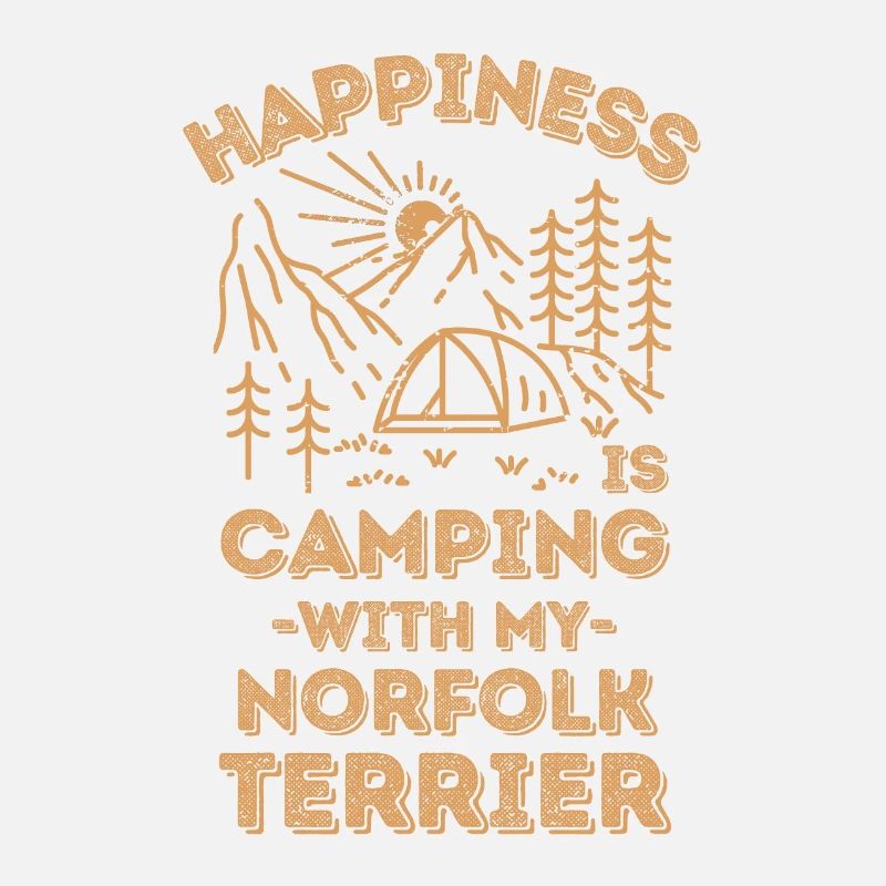 Camping avec norfolk-terrier