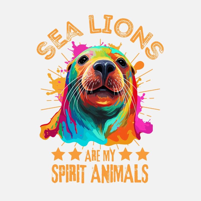 Lion de mer coloré, phoque, phoque