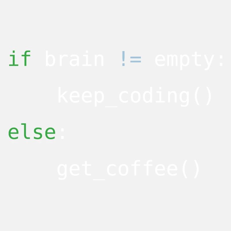 When head is empty -> coffee