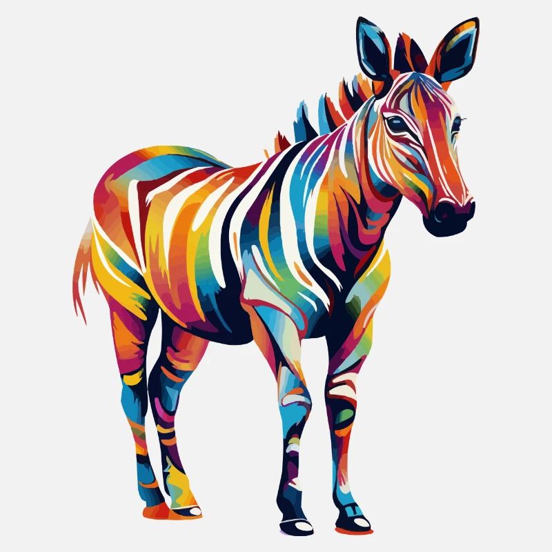 Des taches de peinture okapi colorées éclaboussent des éclaboussures de peinture