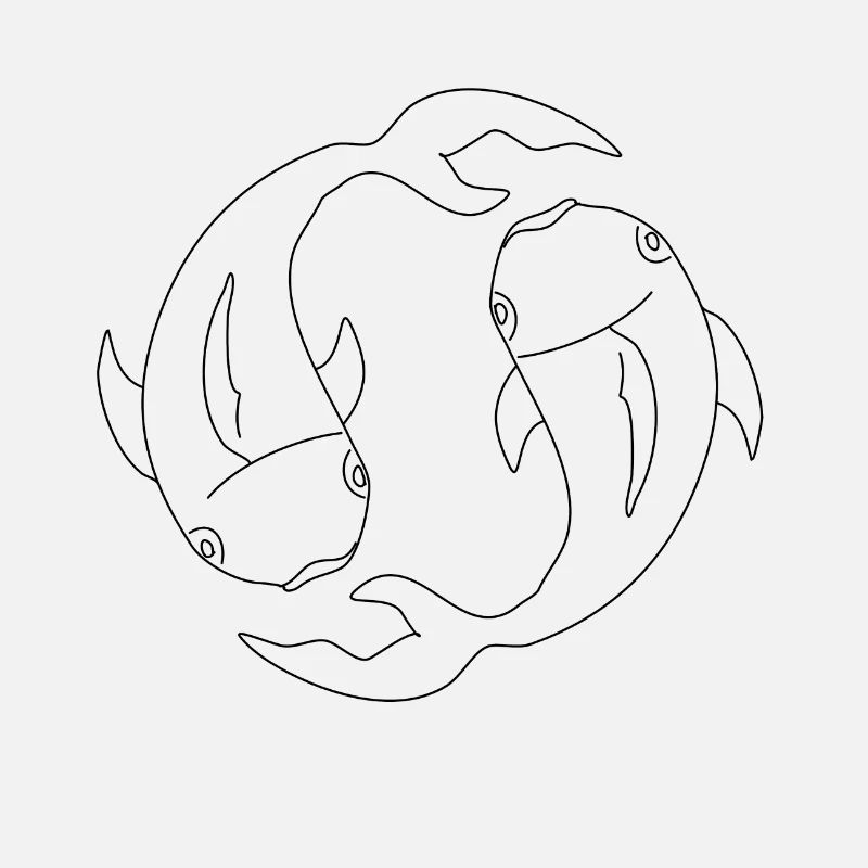 Poissons poisson Silhouette dessin