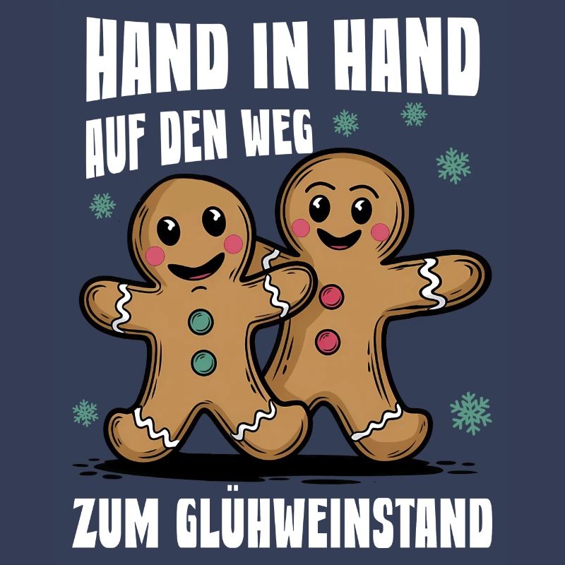 Hand in Hand lustiger Spruch Glühwein Pullover